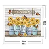 (Multi-Style) Sunflowers Bottles Quotes - 11CT Stamped Cross Stitch