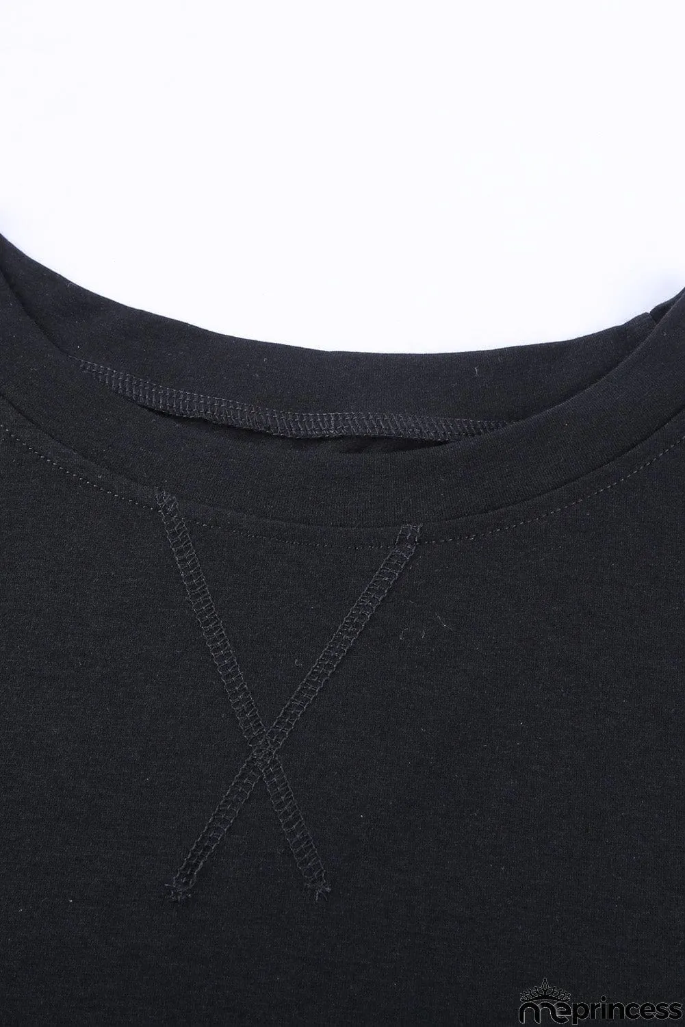 Round Neck Short Sleeve Solid Color Tee