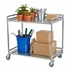 [US Local Warehouse] Heavy Duty Rolling Utility Cart with Wheels Handle 660lbs Capacity Rolling Cart