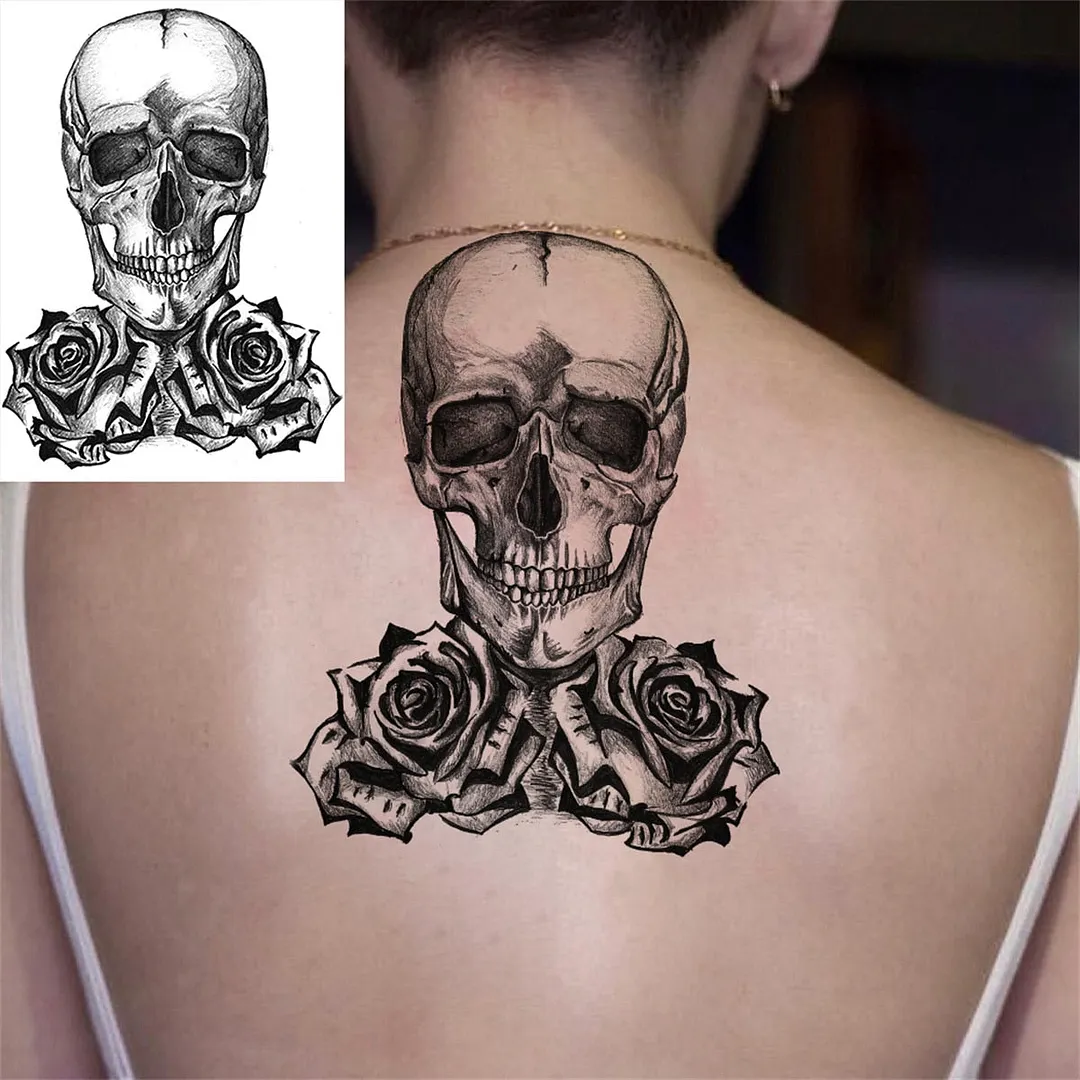 3D Lion Tiger Temporary Tattoos For Men Women Adult Black Wolf Tattoo Sticker Realistic Fake Bear Mountain Disposable Tatoo Body