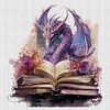 Dragons And Books - 14CT Stamped Cross Stitch - 50*50cm