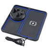 2-in-1 Anti-Slip Wireless Charging Mat with Phone Holder Wireless Charging Pad for Car 360 Degree Rotation Fit for iPhone 17/16/15/14/13/12 Pro for Android