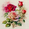 (Multi-Style) Flowers-11CT Stamped Cross Stitch 40*40cm/15.75*15.75in