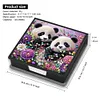 PU 5D Diamond Painting Kit Note Box DIY Diamond Art Notepad Box (Panda)