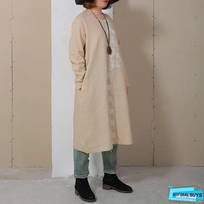 Women Long Sleeve Loose Casual Autumn Dress