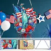 Statue of Liberty DIY Acrylic Diamond Painting Hanging Kit Special Shape Crystal Rhinestone Art Pendants Single Side Drill for Adults Gift Home Wall Or Window Decor