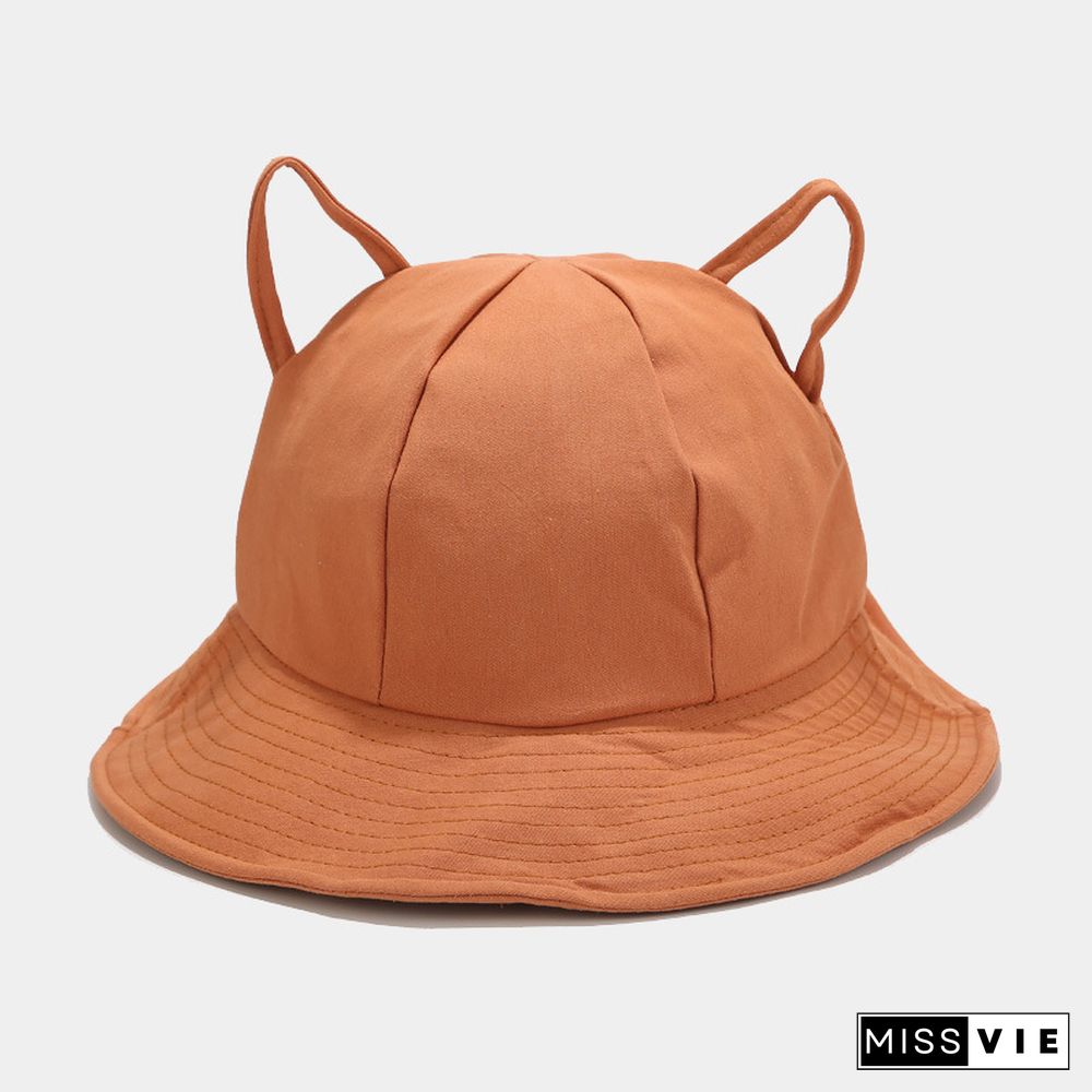 Cute Cat Ears Casual Fisherman Hat