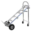[US Local Warehouse] Convertible Hand Truck Alloy Fold Handcart Swivel Caster Tow Cart Cargo Trolley Convertible Hand Truck Dolly Cart With Wheels for Delivery Driver/Mover