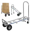 [US Local Warehouse] Convertible Hand Truck Alloy Fold Handcart Swivel Caster Tow Cart Cargo Trolley Convertible Hand Truck Dolly Cart With Wheels for Delivery Driver/Mover