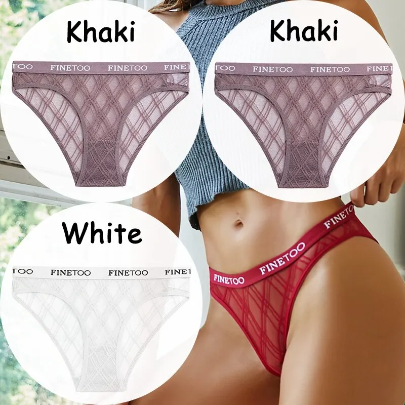 Billionm Lace Panties Women's Underwear Perspective Sexy Panties Female Underpanties Mesh Briefs Girls Intimates Lingerie M-XXL