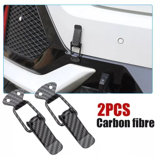 Dronehint 2x Car Exterior Parts Hook Lock Clip Bumper Fastener Clips Car Accessories Black (For: Acura) Parts