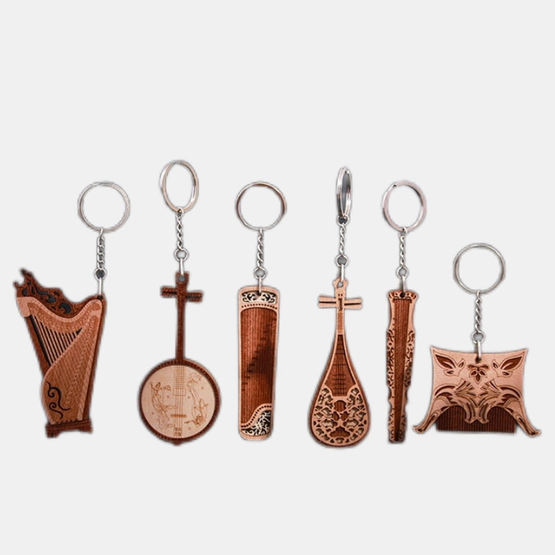 Chinese Musical Instrument Pendant Keychain Exquisite Quaint Gifts