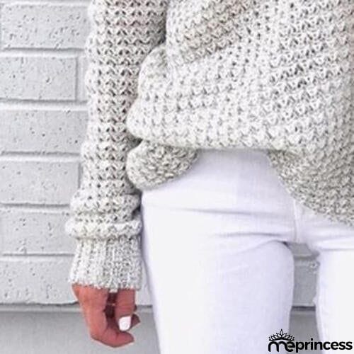 Openwork Off-Shoulder Sweater