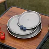 3Pcs Titanium Purification Plate Travel Tableware Stackable Camping Fruit Tray