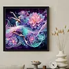 Flowers And Dancing Girl-Partial Special Shaped Diamond painting 30*30CM