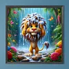 (US Local)Lion-Full Round Diamond Painting(40x40cm)