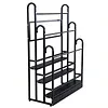 [US Local Warehouse] Fabric Roll Storage Rack 3 Tier Car Window Film Display Rack Adjustable Height Metal Vinyl Roll Storage Stand Detachable Fabric Display Organizer for Leather Rolls/Window Film/Wallpaper