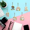 6pcs/set DIY Diamond Painting Special Shape Double Sided  Diamond Art Keyring Keychain Kit (Puppy)