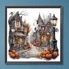 Halloween Pumpkin Street-Full Round Diamond Painting 30*30CM