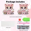 Acrylic Cat Diamond Painting Napkin Rack Decor for Home Office Decor