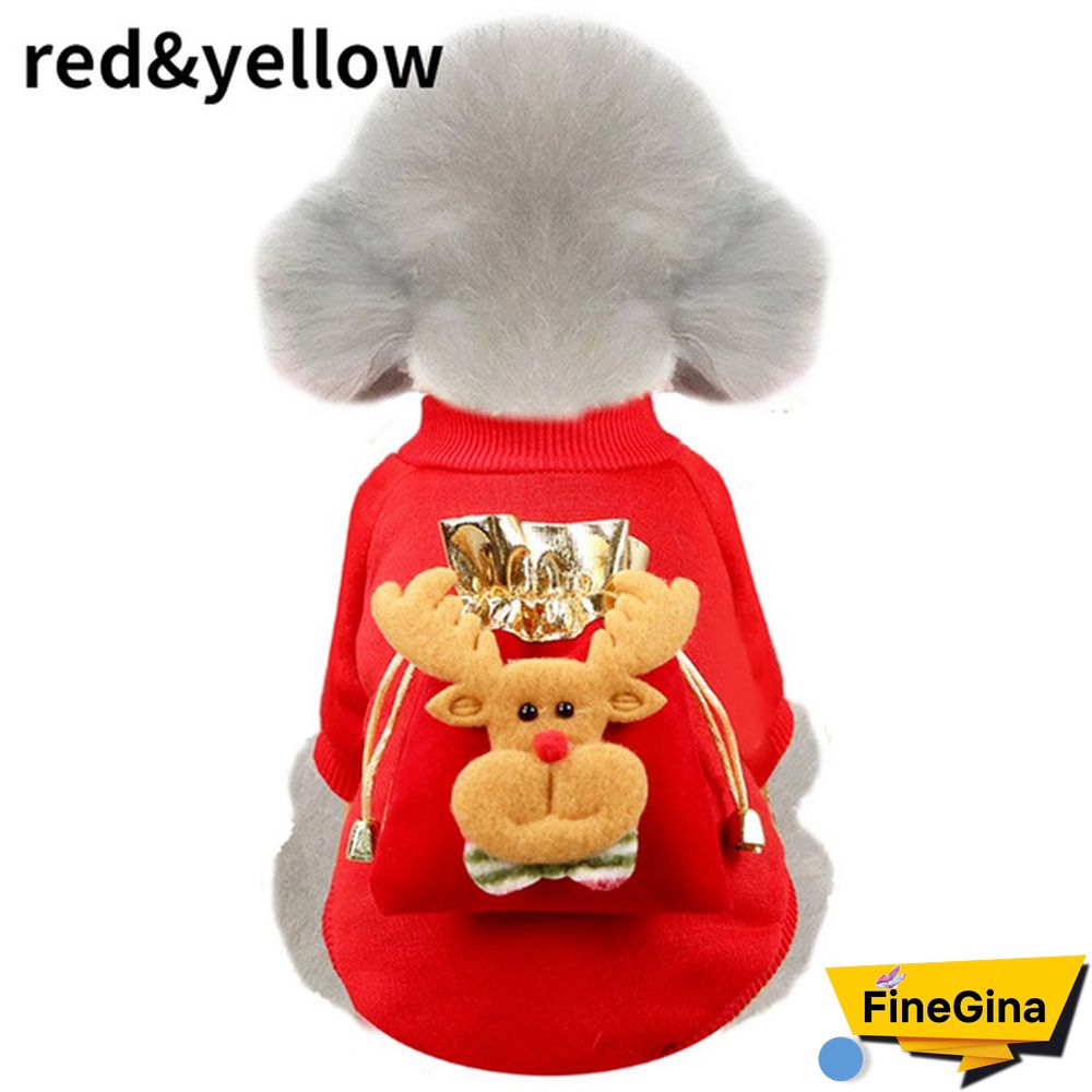 Cat and dog clothes Christmas dog clothes Christmas party coat Santa Claus Christmas tree costume Pet clothing winter