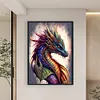 (Big Size)Dragon Read Book - 11CT Stamped Cross Stitch - 40*60cm