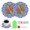 2pcs/set DIY Diamond Painting Special Shape Acrylic Alphabet Coaster Kit