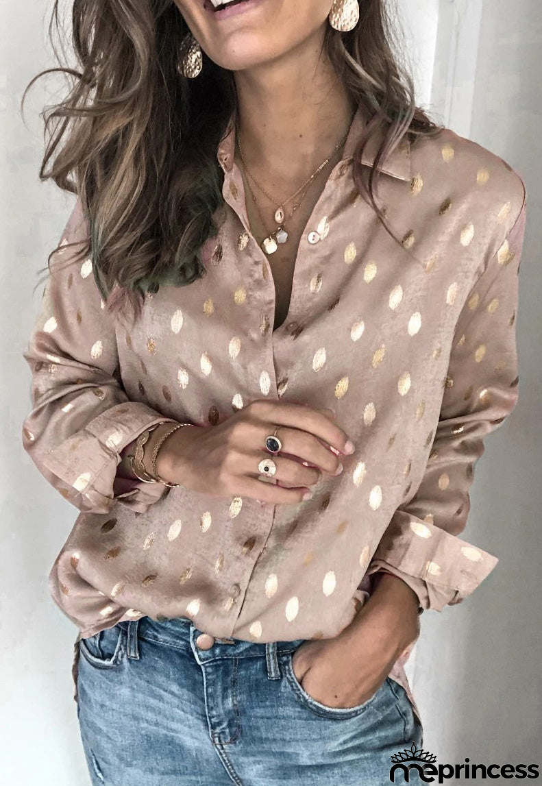 Long Sleeve Print Loose T-shirt Top