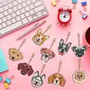 9Pcs DIY Diamond Painting Dog Keychain