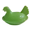 Vintage-Style Glass Hen on Nest Dish with Lid Tabletop Dessert Plate Snack Bowl