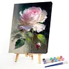 Pink Rose-Paint By Numbers Acrylic Painting 30*40CM