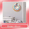 2Pcs Diamond Painting Ornament with Clock Function Hanging Clock Art Craft Decor