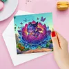 (US Local)6Pcs Bud Dragon DIY Diamond Painting Card for Holiday Party Favors for Friends Greeting Card Kit