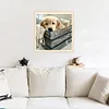 Chien - Rond Diamant Peinture 30X30CM