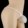 Glossy, protruding scrotum men's thong