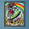 Diamond Painting -5D Full Round Drill Skulls and Rainbows(40x50cm)