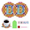 2pcs/set DIY Diamond Painting Special Shape Acrylic Alphabet Coaster Kit