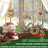 (US Local)6pcs Xmas Cookies  DIY Diamond Painting Art Pendant Wall Door Decoration