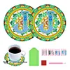 2pcs/set DIY Diamond Painting Special Shape Acrylic Alphabet Coaster Kit