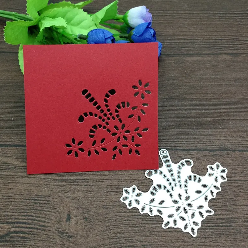6x corner angle flower background Metal Cutting Dies Stencil Scrapbooking Photo Album Card Paper Embossing Craft DIY