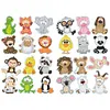 24PCS Animal Diamond Mosaic Sticker Art Crafts DIY Gem Sticker for Kids Beginner