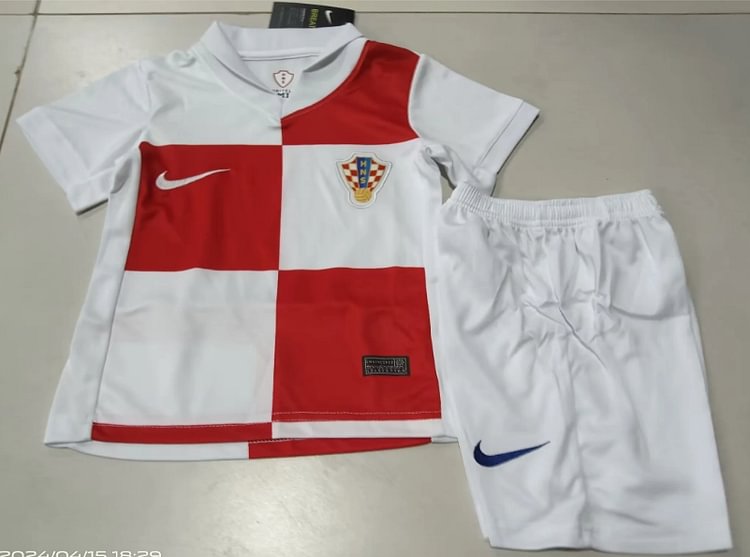 24-25 season Croatia home jersey children's clothing