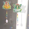 2Pcs 5D DIY Diamond Painting Sun Catcher Crystal Painting Ornaments (Fairy)