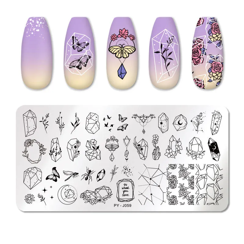 PICT YOU Animal Patterns Nail Stamping Plates Stainless Steel Nail Art Image Plate Stamp Template Stencil Tools PY-F011-Nail Inspo