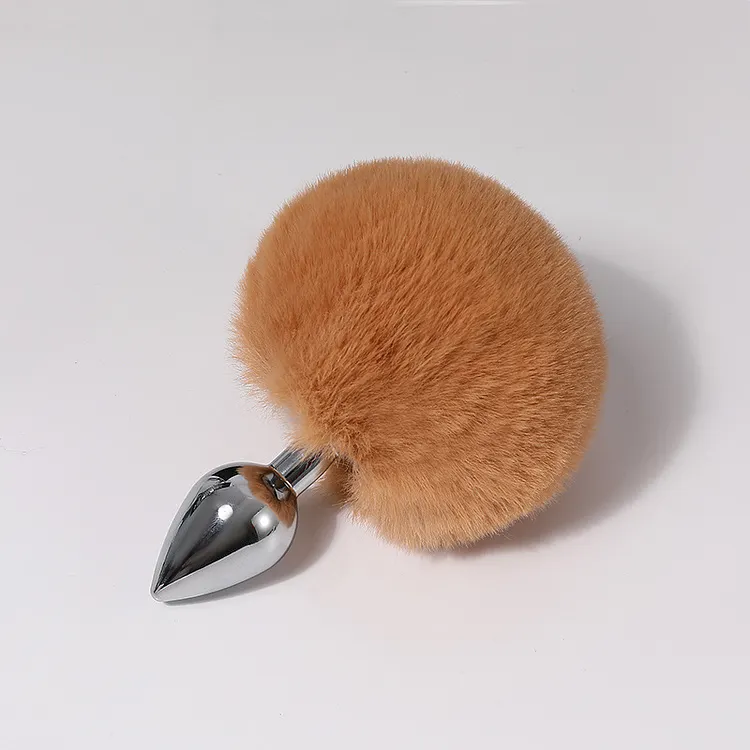 Removable Rabbit Hair Anal Plug