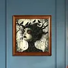 (US Local)Paint By Numbers Kit On Canvas DIY Oil Art Girl Picture Home Wall Decor40x40cm