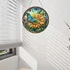 Butterfly Sunflower DIY Acrylic Diamonds Painting Clocks Bedroom Decor Pendant Hanging Kit