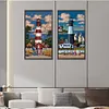(2-Pack)Lighthouse-Full Round Diamond Painting 30*60CM