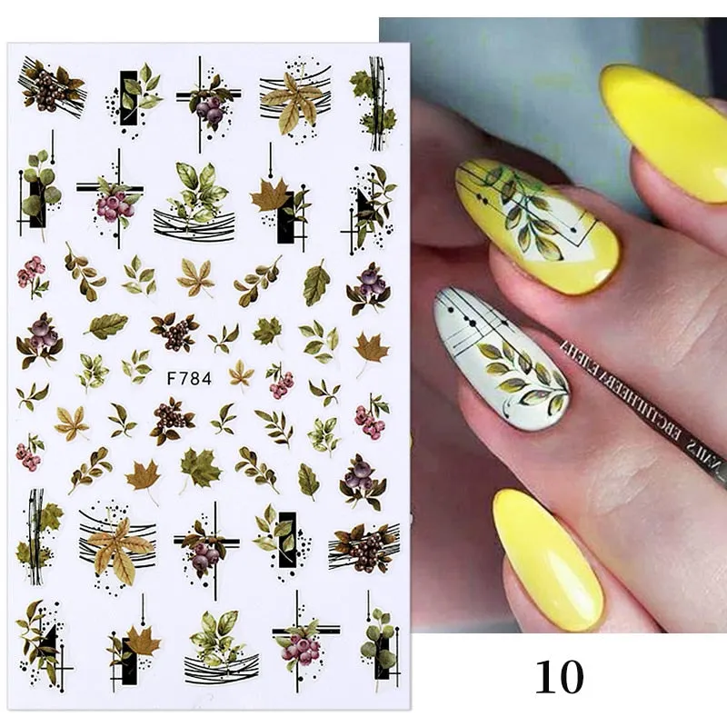 3D Christmas Nail Art Decoration Stickers Sparkly Gold White Colorful  Glitter Geometry Snowflake Winter Slider Nail Foils-Nail Inspo