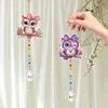 2Pcs 5D DIY Diamond Painting Sun Catcher Crystal Painting Ornaments (Owl)